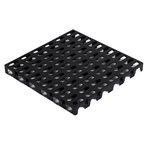 Leichte Kunststoffpalette, Verschachtelbare Aufbewahrungsgitter-Pads, Atmungsaktive Gitter-Lüftungs-Palette für Restaurantküchen, Geschäfte, Supermärkte, Keller, Lagerhallen(Black,50x50cm/20x20in) von GMBAYUE