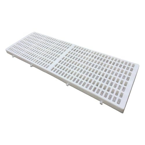 Nestbare Kunststoff Palette, Ineinandergreifend mit Atmungsaktiven Gittern, Leichtpalette, Leichte Bodenpalette Aus Polyethylen for Garagen, Küche, Keller, Supermarkt, Lager(White,30x90cm/12x35in) von GMBAYUE