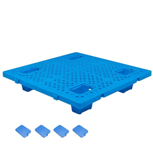 Nestbare Kunststoffpaletten, Atmungsaktive Gitterboden-Belüftungspalette, Leichtpalette for Die Lagerung in Garagen, Lagerhäusern, Supermärkten und Kellern(70x70cm/27.5x27.5in) von GMBAYUE