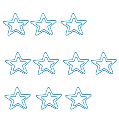 Dekorative Büroklammern, kreative Sternform, Büroklammern, Lesezeichen, lustige Büroklammern, Planer-Clips für Bürodokumente, 10 Stück Dekorative Büroklammern, kreative Sternform, Büroklammern, Lesezeichen, lustige Büroklammern, Planer-Clips für Bürodokumente, 10 Stück von GMBYLBY