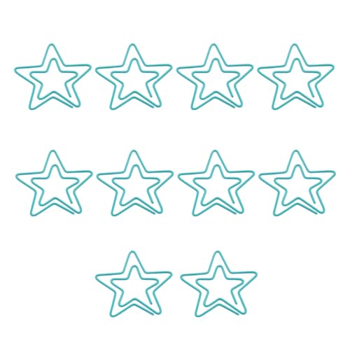 Dekorative Büroklammern, kreative Sternform, Büroklammern, Lesezeichen, lustige Büroklammern, Planer-Clips für Bürodokumente, 10 Stück von GMBYLBY