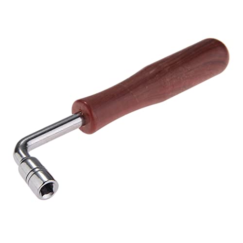 Edelstahl L-förmiger Klavier-Stimmschlüssel Klavier-Stimmhammer Holzschlüssel Dämpfer Stimmgerät Werkzeug für Lyre Harfe Schraubenschlüssel Vierkant Professioneller Hammer Langgriff Lyre von GMBYLBY