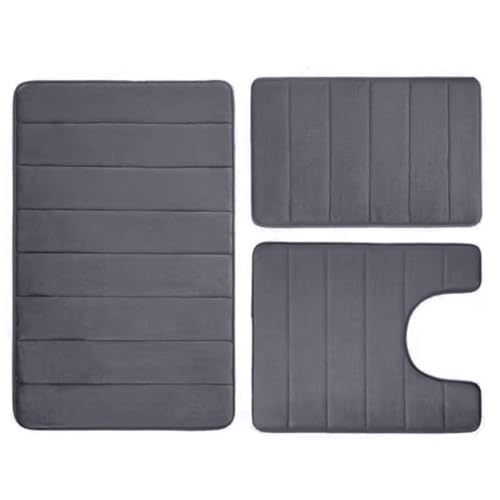 GMBYLBY Flanell-Badezimmerteppich-Set, rutschfest, weich, saugfähig, waschbar, für Dusche, Zuhause, Fitnessstudio und Salon GMBYLBY Flanell-Badezimmerteppich-Set, rutschfest, weich, saugfähig, waschbar, für Dusche, Zuhause, Fitnessstudio und Salon von GMBYLBY