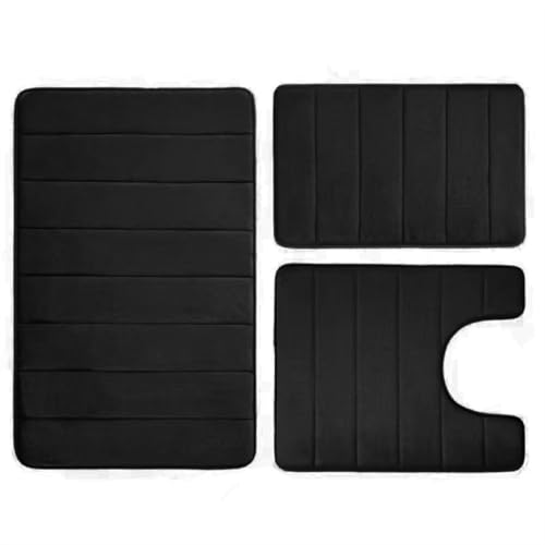GMBYLBY Flanell-Badezimmerteppich-Set, rutschfest, weich, saugfähig, waschbar, für Dusche, Zuhause, Fitnessstudio und Salon GMBYLBY Flanell-Badezimmerteppich-Set, rutschfest, weich, saugfähig, waschbar, für Dusche, Zuhause, Fitnessstudio und Salon von GMBYLBY