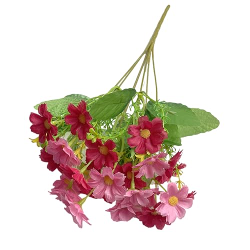 GMBYLBY Lebensechte Seiden-Gänseblümchen mit Stielen, eleganter Blumenstrauß, Kunstpflanze für Zuhause, Garten, Dekoration, Hochzeit, Party, Gänseblümchen von GMBYLBY