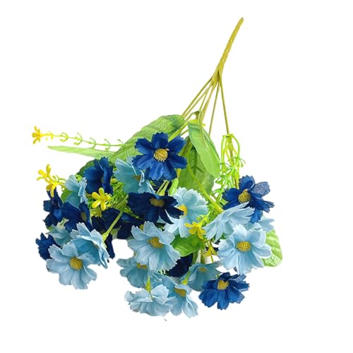 GMBYLBY Lebensechte Seiden-Gänseblümchen mit Stielen, eleganter Blumenstrauß, Kunstpflanze für Zuhause, Garten, Dekoration, Hochzeit, Party, Gänseblümchen von GMBYLBY