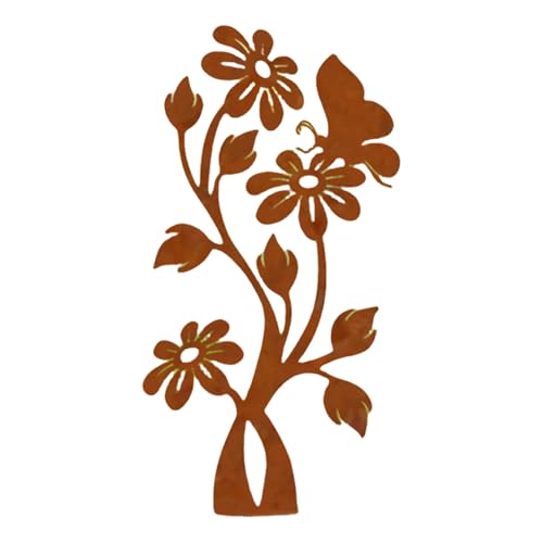 GMBYLBY Metall Garten Stakes Vintage Rosted Geeignet Für Rasen Im Freien Hof Und Landschaft Für Betten Mit Kunst Eisen Kunst Resistent Metall Outdoor von GMBYLBY