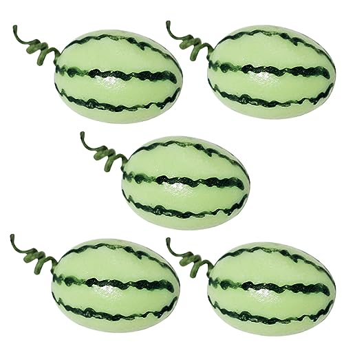 GMBYLBY Miniatur-Wassermelonen-Modell, multifunktional, dekoratives Ornament für Zuhause, Festival, Urlaub, Party, Obst, 5 Stück von GMBYLBY