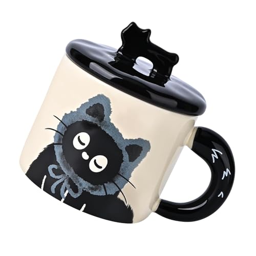GMBYLBY Tragbare 370ml Keramik Katzen Becher Persönlichkeit Büro Kaffee Trinkbecher Mit Deckel Hitzefantes Getränk Getränke Kreative Persönlichkeit Becher GMBYLBY Tragbare 370ml Keramik Katzen Becher Persönlichkeit Büro Kaffee Trinkbecher Mit Deckel Hitzefantes Getränk Getränke Kreative Persönlichkeit Becher von GMBYLBY