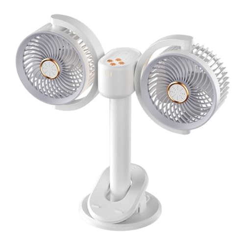 GMBYLBY Tragbarer Clip, Zirkulation, Schreibtisch-Ventilator, Nachtlicht, USB-betrieben, verstellbare Winkel, Kühlung für Laptops und Schreibtische von GMBYLBY
