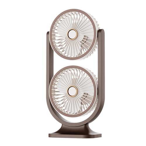 GMBYLBY USB-wiederaufladbarer Doppelkopf-Kühlventilator für Zuhause, Outdoor, Reisen, Schule, Schlafzimmer, Wohnzimmer, Auto GMBYLBY USB-wiederaufladbarer Doppelkopf-Kühlventilator für Zuhause, Outdoor, Reisen, Schule, Schlafzimmer, Wohnzimmer, Auto von GMBYLBY