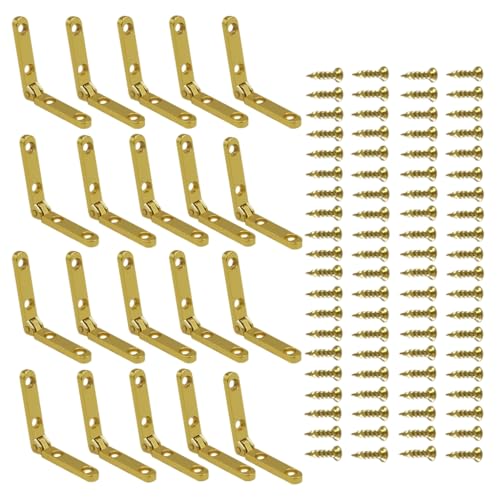 Goldene kleine Scharniere, 90 Grad, inklusive Schrauben, Korrosion, einfache Installation für Boxen und Schränke Goldene kleine Scharniere, 90 Grad, inklusive Schrauben, Korrosion, einfache Installation für Boxen und Schränke von GMBYLBY