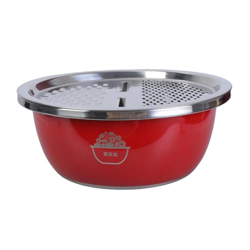 Große Kapazität Multifunktionsbecken Stabiles Rostfreies Becken mit Deckel für das tägliche Kochen und Partyvorbereitung Effizientes Küchenzubehör von GMBYLBY