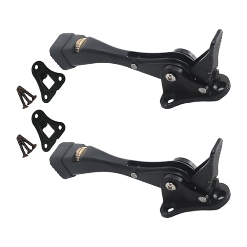 Metall-Türstopper, verstellbarer Türstopper, Wandschutz, Türhalter mit rutschfester Gummispitze, Zinklegierung, Türstopper, Wandschutz, 2 Stück von GMBYLBY