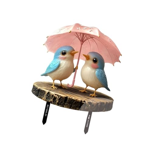 PVC-Erdspieß mit Vogelmotiv für den Garten, für saisonale Feiertage, Festivals, Feiern, Tierpfahl von GMBYLBY