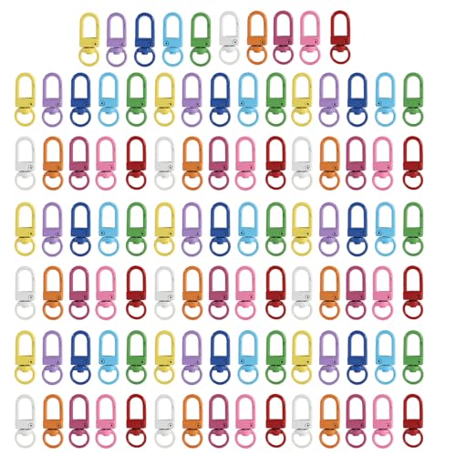 Packung Von 100 Farbenfrohen Schnapphaken Rotierende Schlüsselhaken Haken Kit Legierung Hummerverschluss Carabiner Clasp Crafting Supplies Schmuckbefunde Und Komponenten Packung Von 100 Farbenfrohen Schnapphaken Rotierende Schlüsselhaken Haken Kit Legierung Hummerverschluss Carabiner Clasp Crafting Supplies Schmuckbefunde Und Komponenten von GMBYLBY
