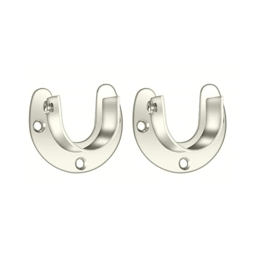 Robuste Schrankstangenhalterungen inklusive Schrauben, Vorhanghalter, Stangen, Stecknüsse für 3,8 cm (1 1/4 Zoll), 2 Stück von GMBYLBY