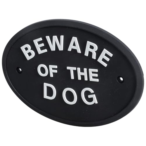 Schild mit hohem Kontrast "Beware Of Dog", wasserdicht und lichtbeständig, Gartenschild, dekorativ für den Innen- und Außenbereich, Privatgrundstück von GMBYLBY