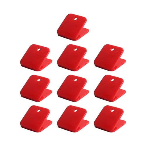 Set mit 10 quadratischen Acryl-Büroklammern, Büroklammern, Mehrzweck-Aktenklammern für Bastelarbeiten, Lebensmittelbeutel, Foto-Dokumente, Organisation, quadratische Clips für Planer und Tagebücher von GMBYLBY