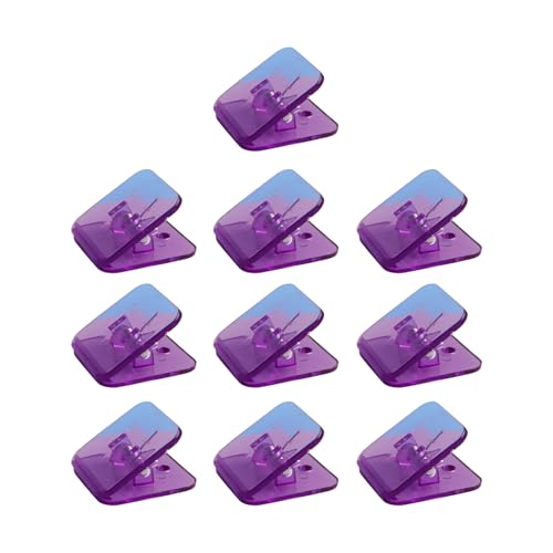 Set mit 10 quadratischen Acryl-Büroklammern, Büroklammern, Mehrzweck-Aktenklammern für Bastelarbeiten, Lebensmittelbeutel, Foto-Dokumente, Organisation, quadratische Clips für Planer und Tagebücher von GMBYLBY