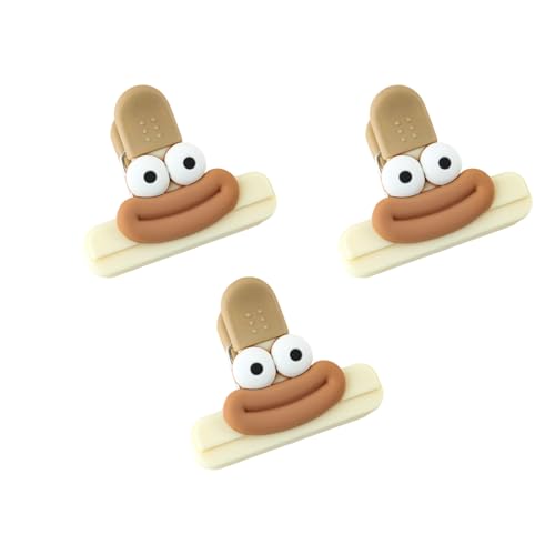 Set mit 3 kleinen Beutelklammern mit Silikongriff, Mehrzweck-Clip zum Verschließen von Chips und Snacks, Lebensmittelaufbewahrungswerkzeug, Bürobedarf, Versiegelungs-Clips Set mit 3 kleinen Beutelklammern mit Silikongriff, Mehrzweck-Clip zum Verschließen von Chips und Snacks, Lebensmittelaufbewahrungswerkzeug, Bürobedarf, Versiegelungs-Clips von GMBYLBY