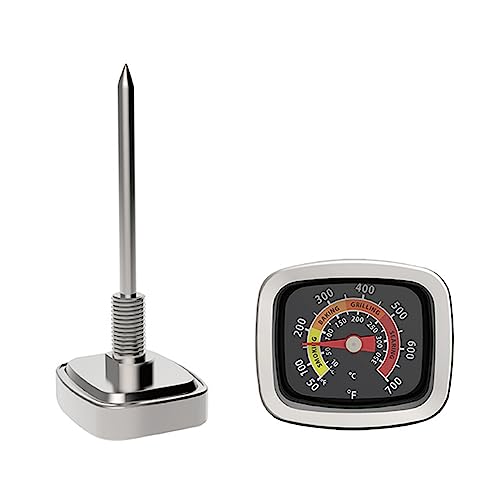 Thermometer Industriegrad Temperaturmessgeräte BBQ Barbecue Charcoal Grill Raucher Doppelanzeige Für Fleischkochanschluss Außenraucher Grill Edelstahl von GMBYLBY