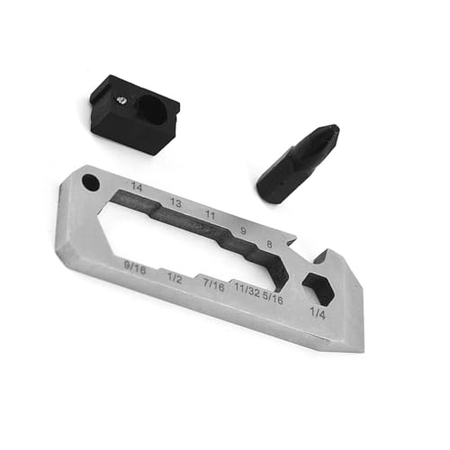 Tragbare kleine Schraubenschlüssel, offene Flasche, Brecheisen, Multitool, Flaschenöffner, Lineal, Nägel, Abzieher zum Heben, Ziehen für Wandern, Camping, Zubehör von GMBYLBY
