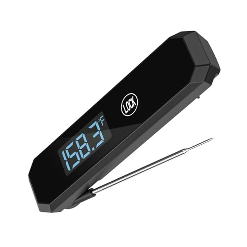 Wasserfeste Digitale Thermometer Schnelle Auslesung Faltbare Sonden Upgrades Zum Backen Von BBQ Fleischteig Und Babyformeln Wasserdichte Küchenthermometer von GMBYLBY