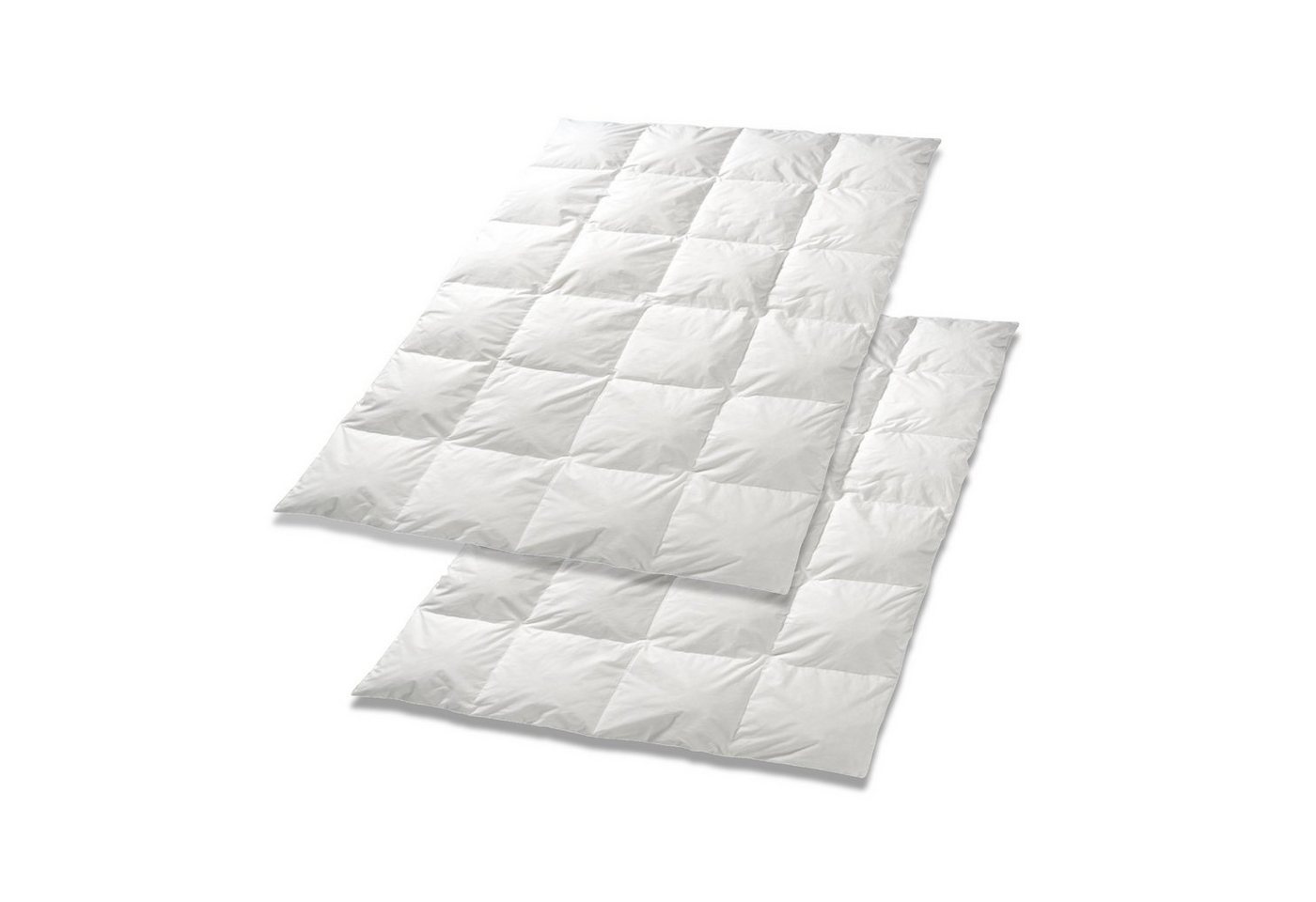 GMD Living Federbettdecke MADRID, Füllung: 100% weiße Federn, Hausstauballergiker geeignet, 2er Set Ganzjahresdecke, 135 x 220 cm von GMD Living