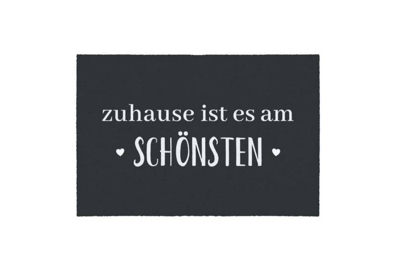 Fußmatte KÖLN, GMD Living, rechteckig, Höhe: 6 mm, Fußmattemit Spruch: Zuhause ist es am schönsten"" von GMD Living