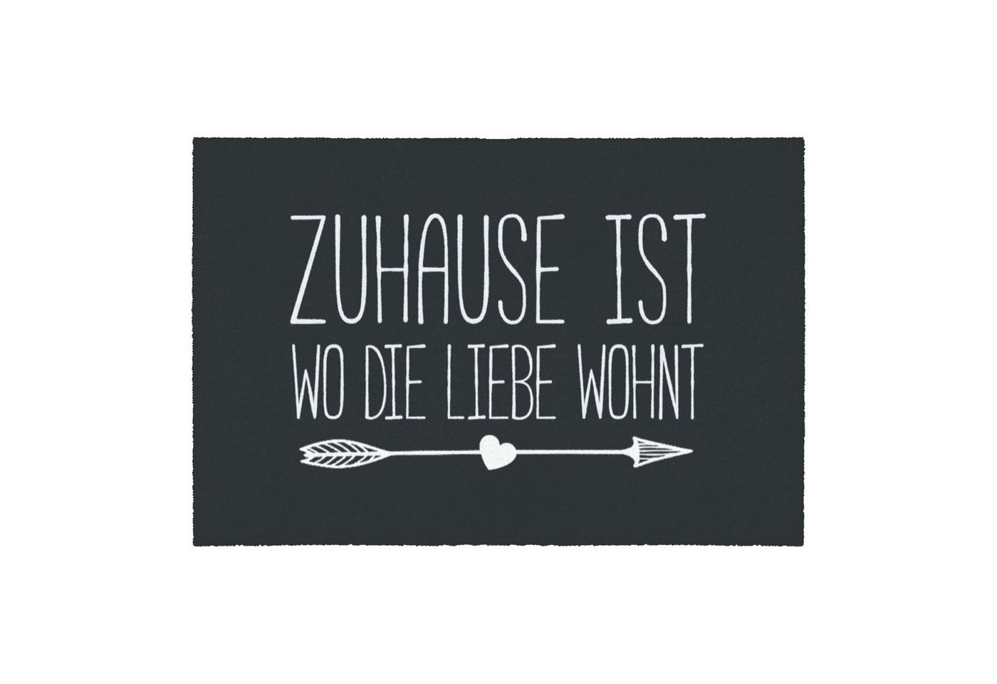 Fußmatte KÖLN, GMD Living, rechteckig, Höhe: 6 mm, Fußmattemit Spruch: "Zuhause ist wo die Liebe wohnt" von GMD Living