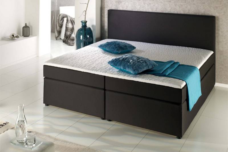 GMD Living Boxspringbett 503110 (Komplettbett, Boxspringbett mit Bonell-Federkernmatratze, Topper und Kopfteil), Topper mit abnehmbarem Bezug, 4-seitiger Reißverschluß von GMD Living