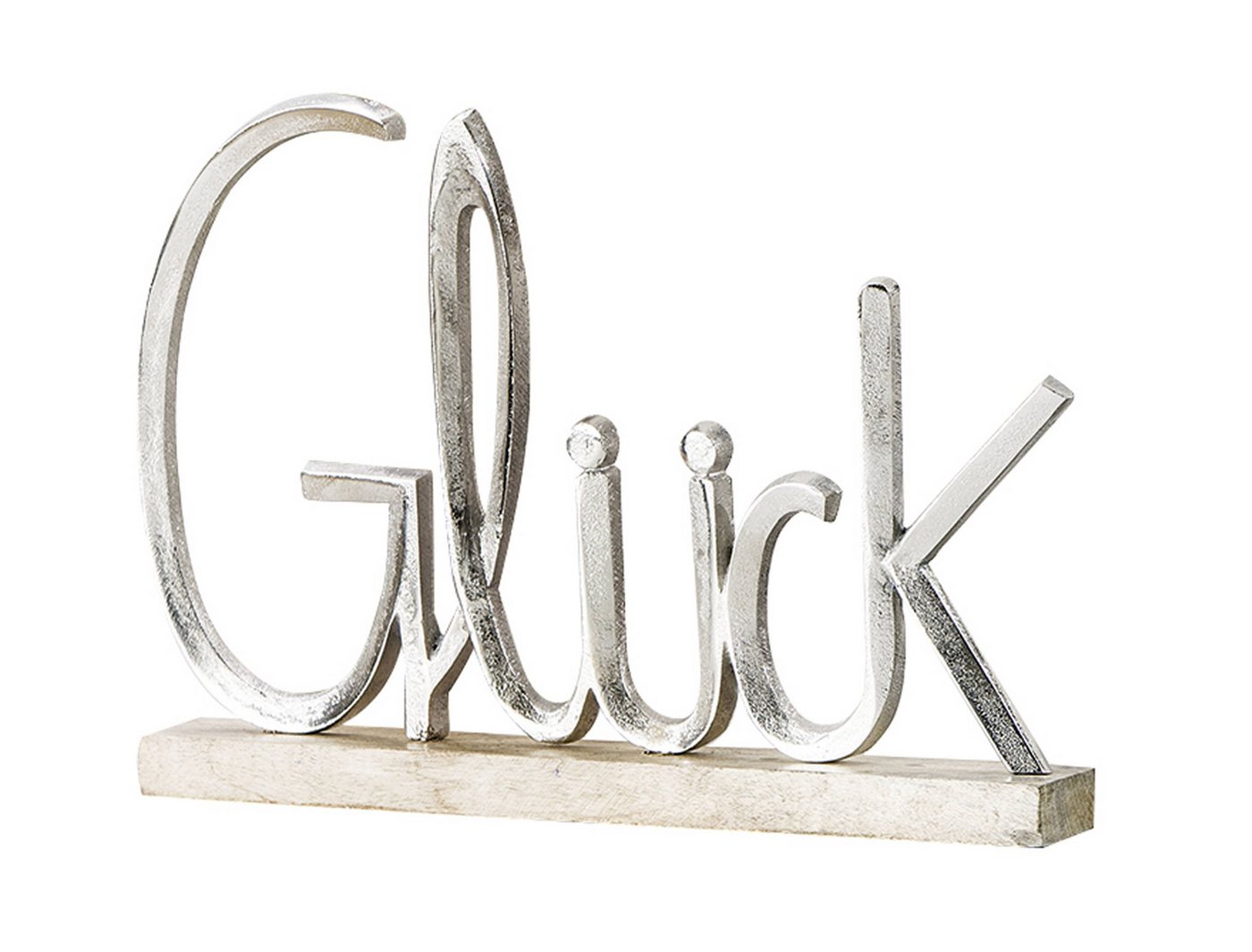 GMD Living Dekoobjekt GLÜCK, Schriftzug GLÜCK" aus Aluminium" von GMD Living