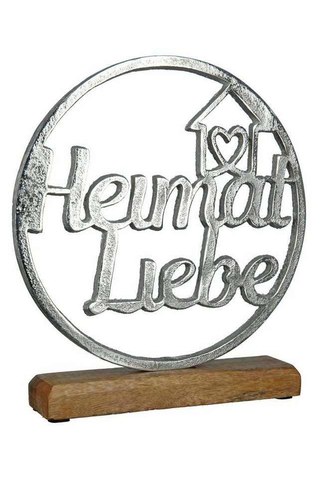 GMD Living Dekoobjekt HEIMATLIEBE, Schriftzug Heimatliebe" aus Aluminium" von GMD Living