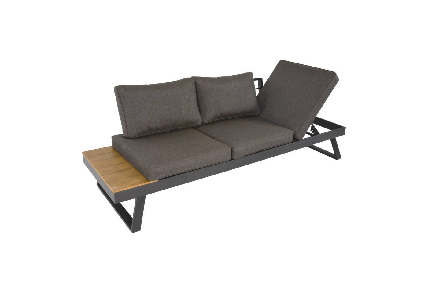 GMD Living Gartenlounge-Bank AREZZO, Loungebank/Loungebett mit Seitentisch, 228 cm, Wetterfest von GMD Living