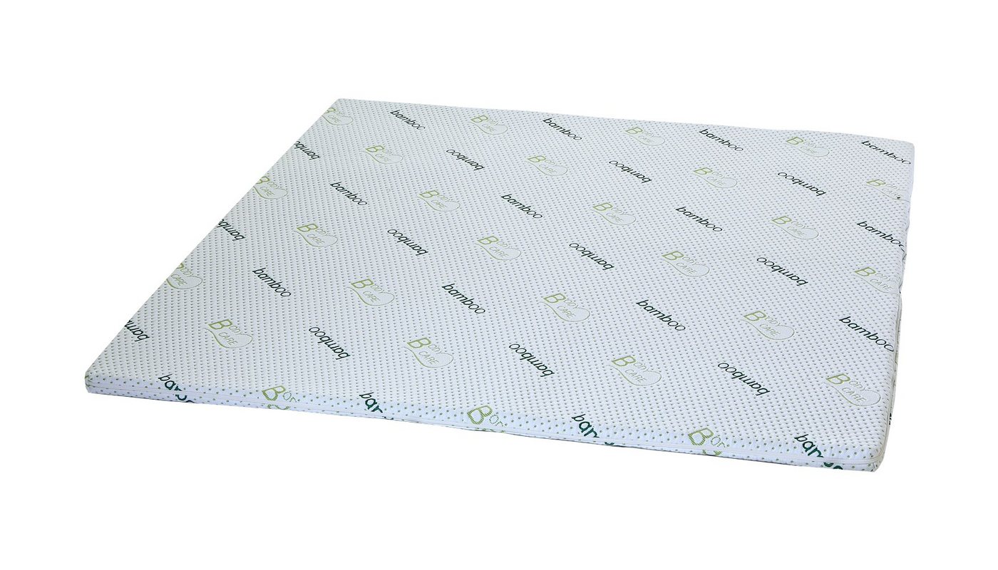 Topper NATURALIS, GMD Living, 5 cm hoch, 100% Polyester, (abnehmbarer Bezug), gute Ventilation, deutsches Qualitätsprodukt von GMD Living