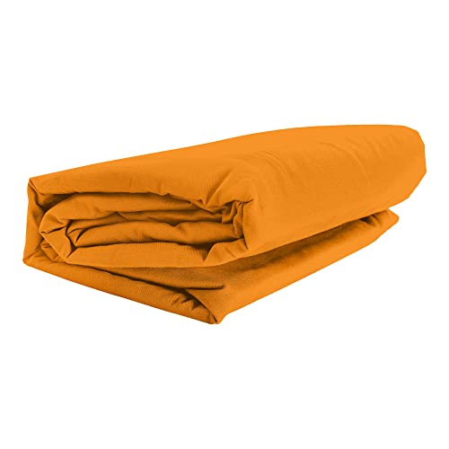 Mr. Sandman Spannbettlaken ELASTAN Classic, Farbe:265-orange, Größe:180-200 x 200-220 cm von GMD Living