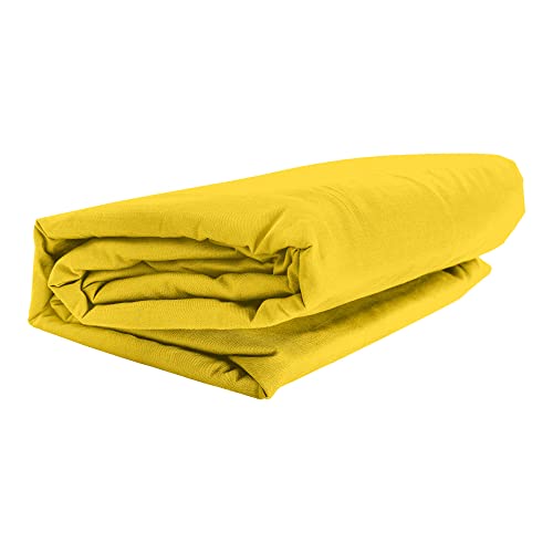 Mr. Sandman Spannbettlaken ELASTAN Classic, Farbe:266-zitrone, Größe:180-200 x 200-220 cm von GMD Living