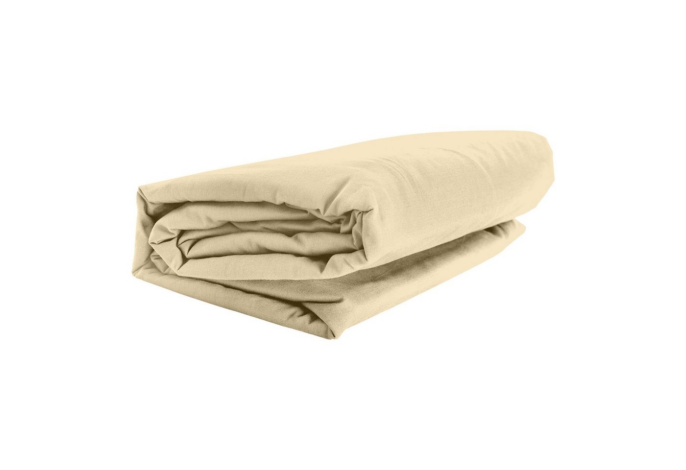 Spannbettlaken ELASTAN CLASSIC, GMD Living, Jersey-Elasthan, Gummizug: rundum, (1 Stück), Farbe: hellbeige, 90-100 x 200-220 cm, 95% Baumwolle und 5% Elastan von GMD Living