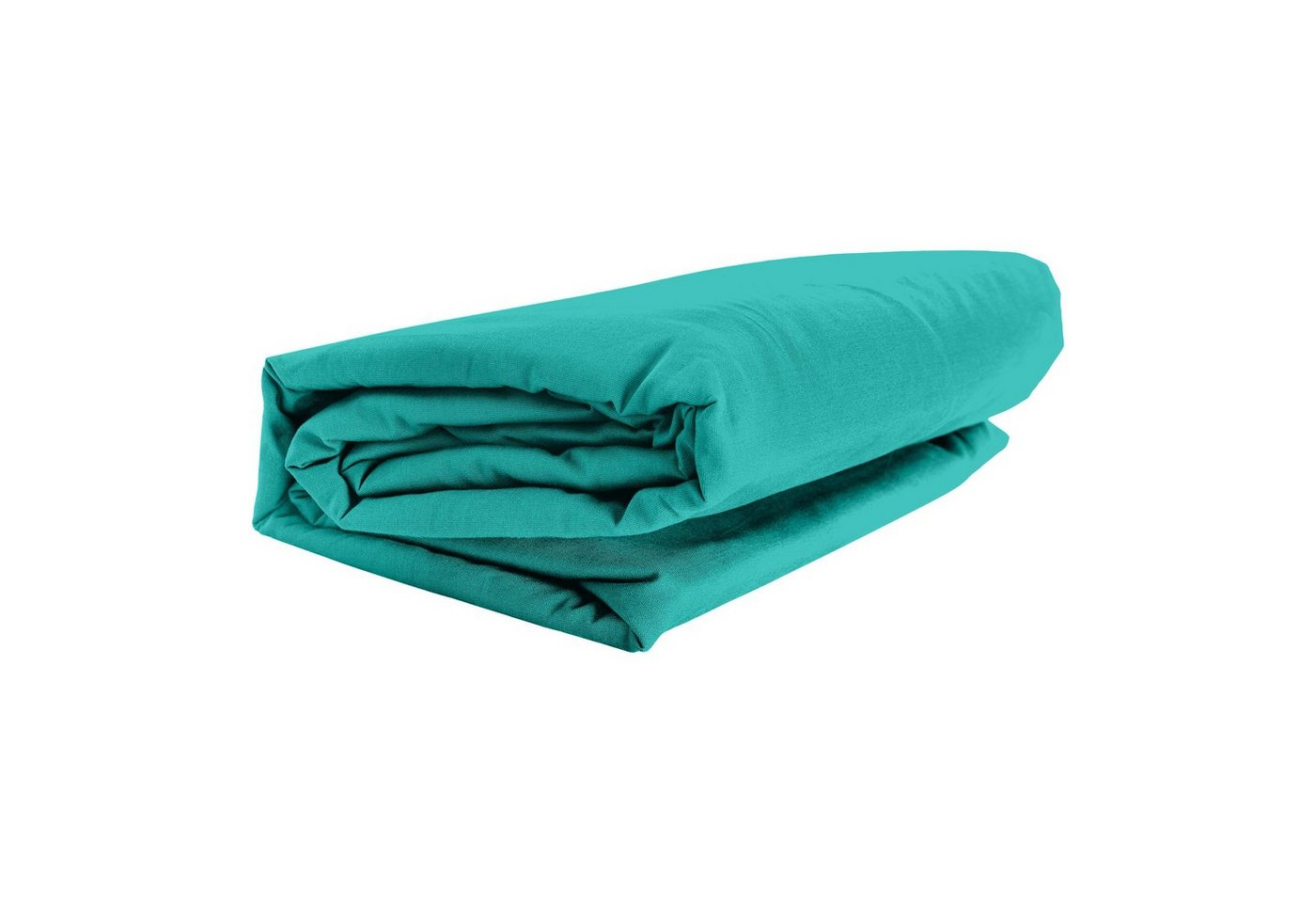 Spannbettlaken FULL ELASTAN, GMD Living, Jersey-Elasthan, Gummizug: rundum, (1 Stück), türkis, 90-100 x 200-220 cm, aus 92 % Baumwolle und 8 % Elastan von GMD Living