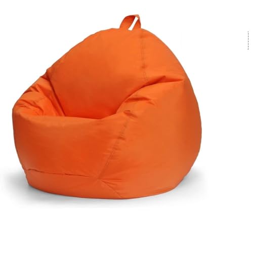 GMDNS Lazy BeanBag Sofas Bezug Stuhl Ohne Füllstoff Oxford Wasserdichter Liegesitz Sitzsack Pouf Puff Couch Tatami Wohnzimmer,orange,70X80CM von GMDNS
