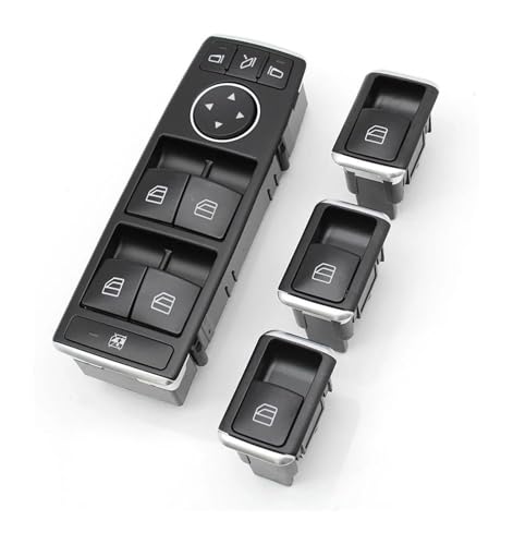 Autofensterschalter Für Benz ML GL GLE GLS-Klasse W166 W292 LHD RHD Fensterheber-Steuerschalterknopf Elektrischer Fensterheberschalter(Model B 4pcs Set) von GMEVEMKFKG