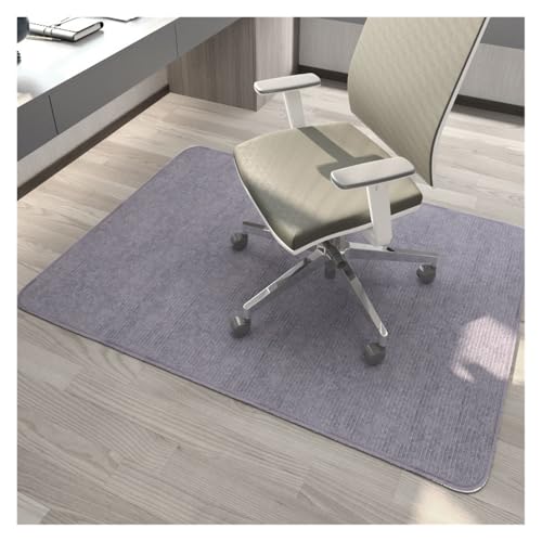 Bodenschutzmatte BüRostuhl Klebstofffreie, Selbstklebende Cord-Bodenmatten, Büro-Schreibtischunterlage, Gaming-Drehstuhlmatten, rutschfeste Schutzmatten(Gray,90x120cm) von GMGQJST