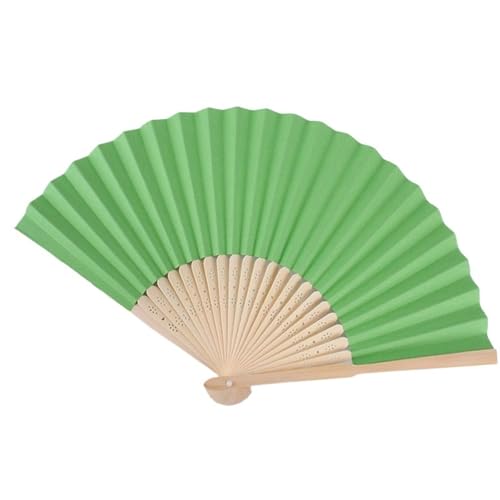 FäCher Festival 10 stücke Hand Gehalten Fan Blank for Hochzeit Party Decor Mi DIY Papier Fans for Praxis Kalligraphie Malerei Fans(Dark green,5pcs) von GMGQJST