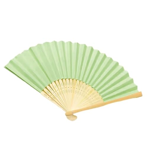 FäCher Festival 10 stücke Hand Gehalten Fan Blank for Hochzeit Party Decor Mi DIY Papier Fans for Praxis Kalligraphie Malerei Fans(Light green,10pcs) von GMGQJST