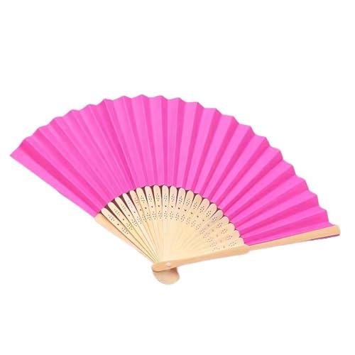 FäCher Festival 10 stücke Hand Gehalten Fan Blank for Hochzeit Party Decor Mi DIY Papier Fans for Praxis Kalligraphie Malerei Fans(Rose red,10pcs) von GMGQJST