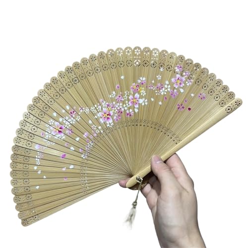 FäCher Festival 18cm Tragbarer Faltbarer Tragbarer Antiker Mini-Faltventilator Retro-Stil Sommer(Color04) von GMGQJST