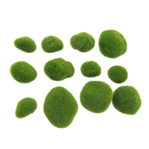 GMGQJST Aquarium Steine 12 Stück Simulations-Moosstein-Pflanzendekoration for Aquarien und Glasgefäß-Terrarium. Realistische Simulations-Moosstein-Pflanzendekoration von GMGQJST