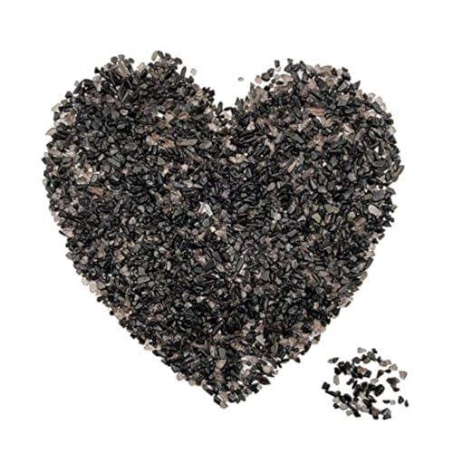 GMGQJST Aquarium Steine 400 g/0,88 lb Aquarium-Kies, 5–10 mm, zerkleinerte Kristallsteine ​​für Brunnen, Vasenfüller, dekorative Aquarium-Gartendekoration(Black) von GMGQJST