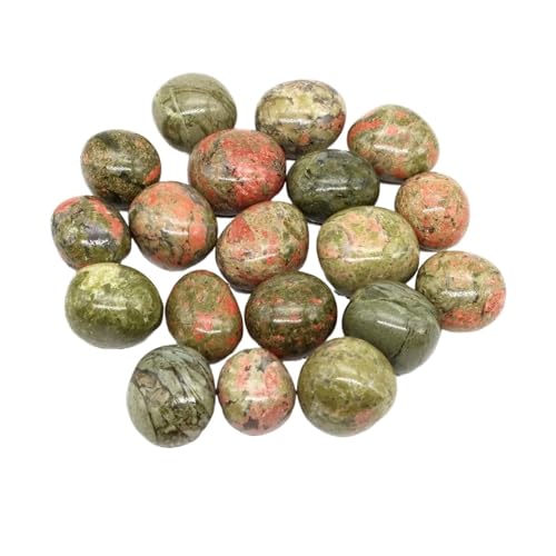 GMGQJST Aquarium Steine Unregelmäßige Trommelsteinlandschaft Jaspis Reiki Heilkristall Energie Quarz Mineralprobe Aquarium Hausgarten Dekor(Color34,500g) von GMGQJST